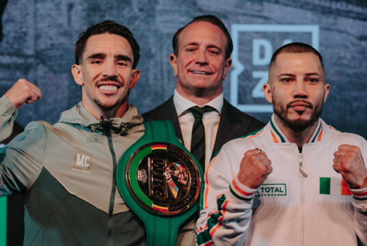 Michael Conlan defends his WBC International featherweight title against Kevin Walsh in Belfast on Friday Photo Credit: MF PRO / David Cavan