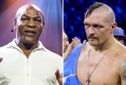 Mike Tyson talks how a fight with Usyk would'e looked. Photo Credit: Instagram/ Mike Tyson/ Matchroom Boxing/ Mark Robinson