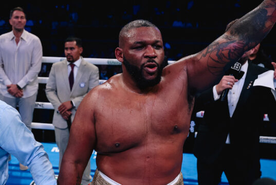 Jarrell Miller picked up a big win in Las Vegas. Photo Credit: Matchroom Boxing/ Zachariah Delgado