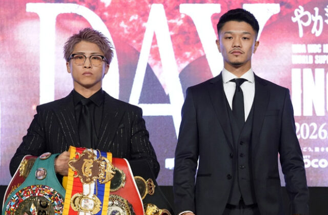 Naoya Inoue defends his undisputed super bantamweight titles against Junto Nakatani in Tokyo on Saturday Photo Credit: Naoki Fukuda Naoya Inoue defends his undisputed super bantamweight titles against Junto Nakatani in Tokyo on Saturday Photo Credit: Naoki Fukuda