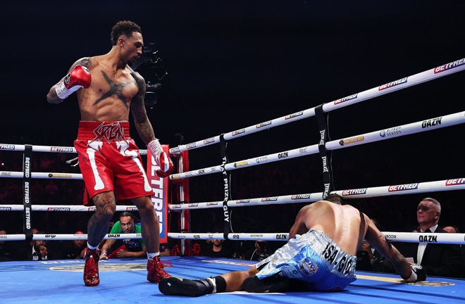 Ben Whittaker made no mistake in Liverpool. Photo Credit: Mark Robinson / Matchroom Boxing