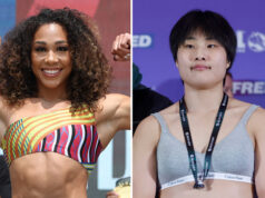 Alycia Baumgardner is the betting favourite to defeat Bo Mi Re Shin Photo Credit: Ed Mulholland/Matchroom/Lawrence Lustig/BOXXER