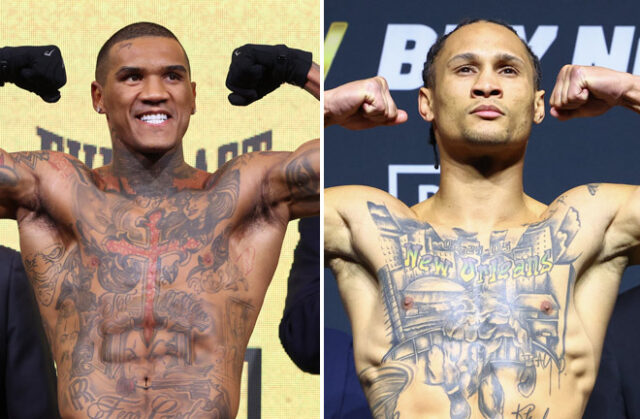 Conor Benn weighed in heavier than Regis Prograis ahead of their 150 pound catchweight clash at Tottenham on Saturday Photo Credit: Mark Robinson/Ed Mulholland/Matchroom Conor Benn weighed in heavier than Regis Prograis ahead of their 150 pound catchweight clash at Tottenham on Saturday Photo Credit: Mark Robinson/Ed Mulholland/Matchroom