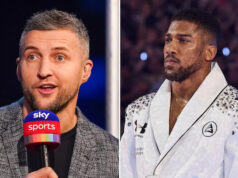 Carl Froch insists Anthony Joshua should go straight into a bout with Tyson Fury rather than having a warm-up fight Photo Credit: Photo Credit: Dave Thompson/Mark Robinson Matchroom Boxing