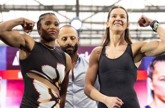 Caroline Dubois faces Terri Harper in a WBC and WBO lightweight title unification at the Olympia tonight Photo Credit: Most Valuable Promotions Caroline Dubois faces Terri Harper in a WBC and WBO lightweight title unification at the Olympia tonight Photo Credit: Most Valuable Promotions