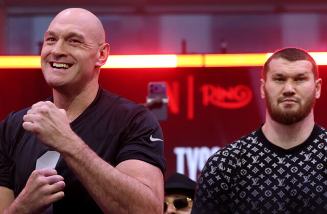 Tyson Fury faces Arslanbek Makhmudov at the Tottenham Hotspur Stadium on Saturday Photo Credit: Richard Pelham/Getty Images for Netflix
