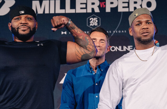Jarrell Miller faces Lenier Pero in a heavyweight battle in Las Vegas on Saturday Photo Credit: Matchroom Boxing Jarrell Miller faces Lenier Pero in a heavyweight battle in Las Vegas on Saturday Photo Credit: Matchroom Boxing