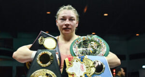 Lauren Price defended her unified welterweight world titles with a unanimous decision win over Stephanie Pineiro Aquino in Cardiff Photo Credit: Chris Dean/BOXXER