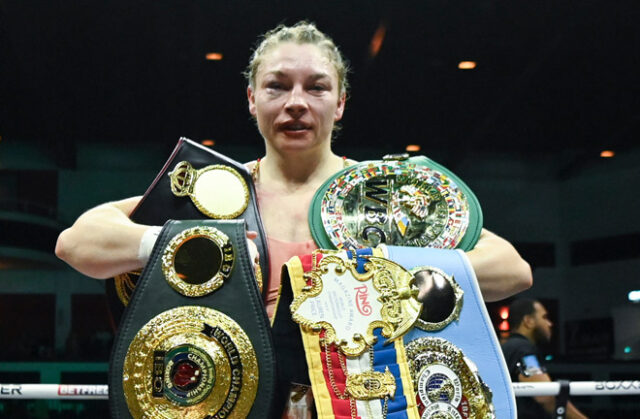 Lauren Price defended her unified welterweight world titles with a unanimous decision win over Stephanie Pineiro Aquino in Cardiff Photo Credit: Chris Dean/BOXXER Lauren Price defended her unified welterweight world titles with a unanimous decision win over Stephanie Pineiro Aquino in Cardiff Photo Credit: Chris Dean/BOXXER