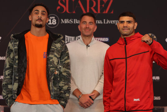 Ben Whittaker faces Braian Suarez in Liverpool on Saturday, live on DAZN Photo Credit: Mark Robinson Matchroom Boxing