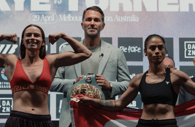 Skye Nicolson eased past Mariah Turner by unanimous decision in Melbourne Photo Credit: Matchroom Boxing Skye Nicolson eased past Mariah Turner by unanimous decision in Melbourne Photo Credit: Matchroom Boxing