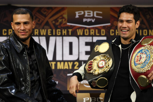 David Benavidez is the betting favourite to beat unified cruiserweight world champion, Zurdo Ramirez in Las Vegas on Saturday Photo Credit: Cris Esqueda/Golden Boy Promotions