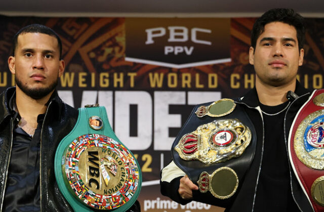 David Benavidez challenges unified cruiserweight world champion, Zurdo Ramirez on May 2 in Las Vegas Photo Credit: Cris Esqueda/Golden Boy Promotions