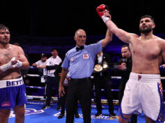 Itauma vs Hrgovic preview: Hrgovic stopped Allen in Doncaster. Photo Credit: Queensberry, Leigh Dawney