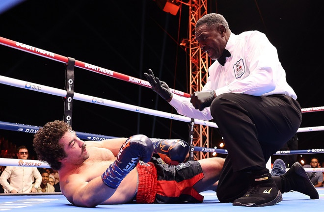 Frank Sanchez stunned Richard Torrez Jr in Egypt. Photo Credit: Mark Robinson/ Matchroom
