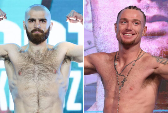 Karen Chukhadzhian faces Paddy Donovan in a final eliminator for the IBF welterweight world title in Germany on Friday, live on DAZN Photo Credit: Mark Robinson Matchroom Boxing
