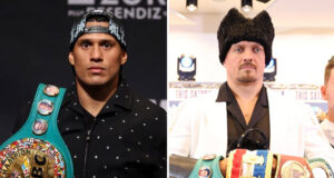 David Benavidez has cooled talk of an Oleksandr Usyk showdown Photo Credit: Cris Esqueda/Golden Boy Promotions/Leigh Dawney/Queensberry