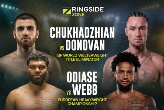 Karen Chukhadzhian faces Paddy Donovan in an IBF welterweight title final eliminator on Friday in Germany, live on DAZN