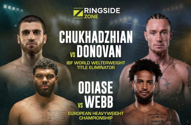 Karen Chukhadzhian faces Paddy Donovan in an IBF welterweight title final eliminator on Friday in Germany, live on DAZN