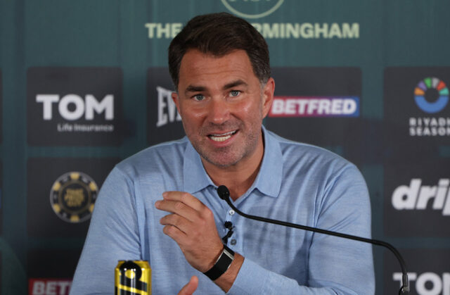 Eddie Hearn reveals what he thinks Oleksandr should do next. Photo Credit: Matchroom Boxing/ Mark Robinson Eddie Hearn reveals what he thinks Oleksandr should do next. Photo Credit: Matchroom Boxing/ Mark Robinson