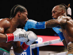 Foster and Ford battled it out in Texas. Photo Credit: Zachariah Delgado Matchroom Boxing