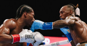 Foster and Ford battled it out in Texas. Photo Credit: Zachariah Delgado Matchroom Boxing