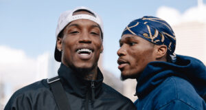 O'Shaquie Foster and Raymond Ford clash for the WBC super featherweight world title in Houston on Saturday, live on DAZN Photo Credit: Matchroom Boxing