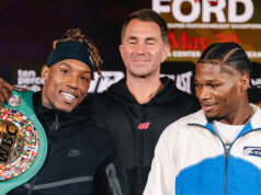 O'Shaquie Foster is the betting favourite to defeat Raymond Ford in their world title showdown on Saturday Photo Credit: Matchroom Boxing