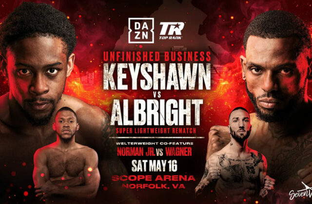 Keyshawn Davis faces Nahir Albright in Norfolk on Saturday, live on DAZN Photo Credit: Top Rank Boxing Keyshawn Davis faces Nahir Albright in Norfolk on Saturday, live on DAZN Photo Credit: Top Rank Boxing