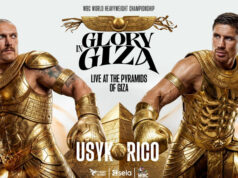 Oleksandr Usyk defends his unified heavyweight world titles against ex-kickboxing champion, Rico Verhoeven on Saturday in Egypt Photo Credit: Matchroom Boxing