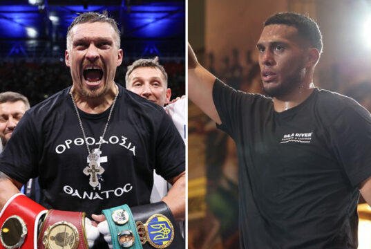 Oleksandr Usyk sees David Benavidez as an "interesting option" his manager Serge Lapin has revealed Photo Credit: Leigh Dawney/Queensberry/Cris Esqueda/Golden Boy Promotions