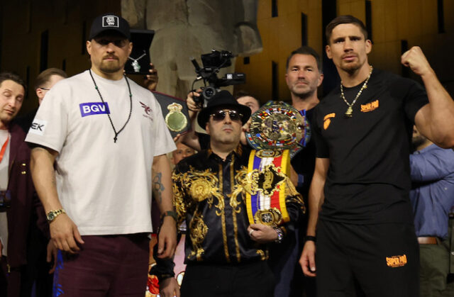 Oleksandr Usyk took to the scales at a career heaviest ahead of Rico Verhoeven fight. Photo Credit: Mark Robinson/ Matchroom Boxing Oleksandr Usyk took to the scales at a career heaviest ahead of Rico Verhoeven fight. Photo Credit: Mark Robinson/ Matchroom Boxing