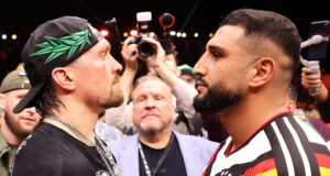 Kabayel faced off with Usyk after his win over Verhoeven Photo Credit: Mark Robinson Matchroom Boxing