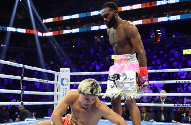 Jaron Ennis dethroned Xander Zayas in New York. Photo Credit: Matchroom Boxing Jaron Ennis dethroned Xander Zayas in New York. Photo Credit: Matchroom Boxing