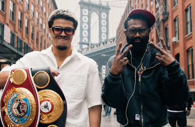 Jaron Ennis is the betting favourite to dethrone unified super welterweight world champion, Xander Zayas in Brooklyn on Saturday Photo Credit: Zachariah Delgado/Matchroom Boxing