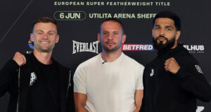 Josh Padley defends his European super featherweight title against Aqib Fiaz in Sheffield on Saturday, live on DAZN Photo Credit: Mark Robinson Matchroom Boxing