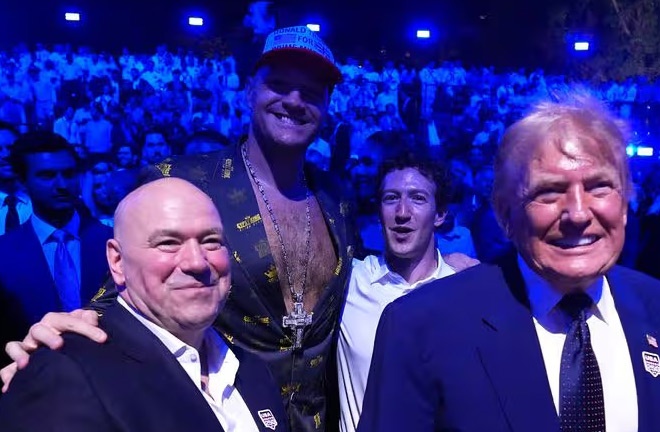 Tyson Fury at the UFC event at the White House with Zuffa Boxing CEO Dana White and US President Donald Trump Photo: Zuffa LLC