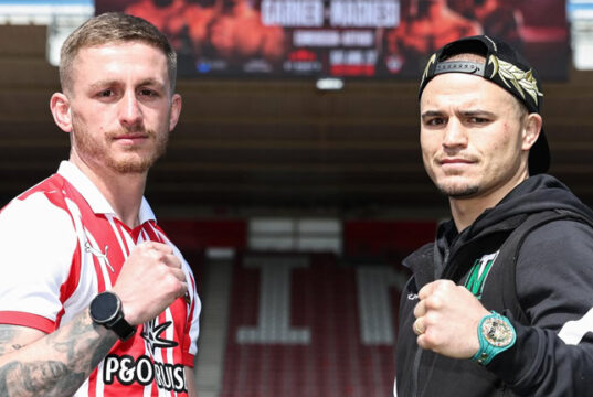 Ryan Garner faces Michael Magnesi for the WBC Interim super featherweight title at St Mary's Stadium in Southampton on Saturday, live on DAZN Photo Credit: Leigh Dawney/Queensberry