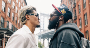 Xander Zayas and Jaron Ennis face-to-face ahead of their eagerly-anticipated showdown on Saturday Photo Credit: Zachariah Delgado/Matchroom Boxing