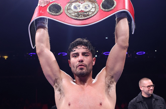 Kelly holds the IBF super welterweight title Photo Credit: Mark Robinson Matchroom Boxing