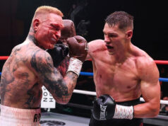 Chris Billam-Smith retired Ryan Rozicki in Bournemouth on Saturday Photo Credit: Zuffa Boxing