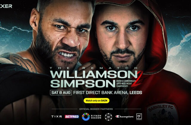 Troy Williamson will rematch Callum Simpson on August 8 in Leeds, live on DAZN Photo Credit: BOXXER