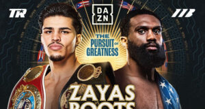 Xander Zayas defends his unified super welterweight world titles against Jaron Ennis in Brooklyn on Saturday, live on DAZN Photo Credit: Matchroom Boxing