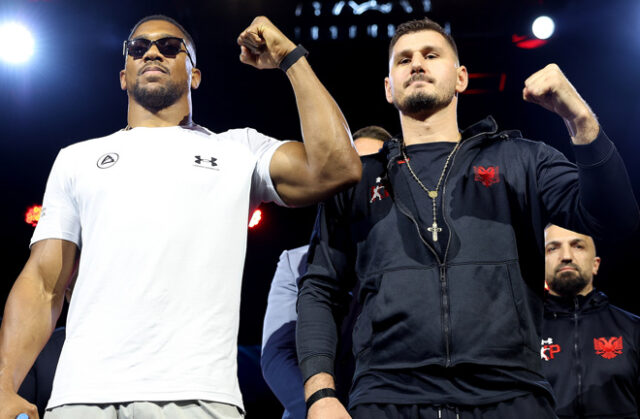 Anthony Joshua faces Kristian Prenga on July 25 in Saudi Arabia Photo Credit: Mark Robinson Matchroom Boxing