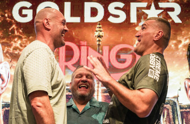 Tyson Fury and Mariusz Wach face-to-face on Wednesday in Pattaya Photo Credit: Goldstar Promotions Tyson Fury and Mariusz Wach face-to-face on Wednesday in Pattaya Photo Credit: Goldstar Promotions