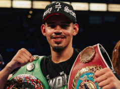 Diego Pacheco will look towards world honours next. Photo Credit: Zachariah Delgado Matchroom Boxing