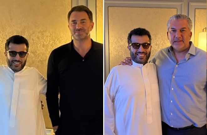 Eddie Hearn has discussed his recent meeting with Turki Alalshikh and some of boxing's biggest players including Nick Khan. Photo Credit: Turki/ Instagram