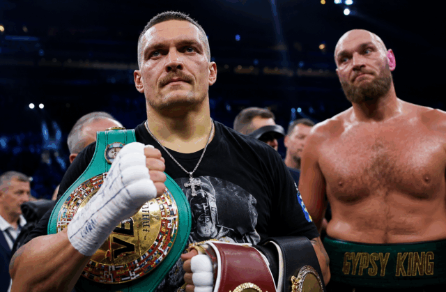 Oleksandr Usyk speaks on Tyson Fury Wach win Usyk on Fury Wach — Oleksandr Usyk speaking to media