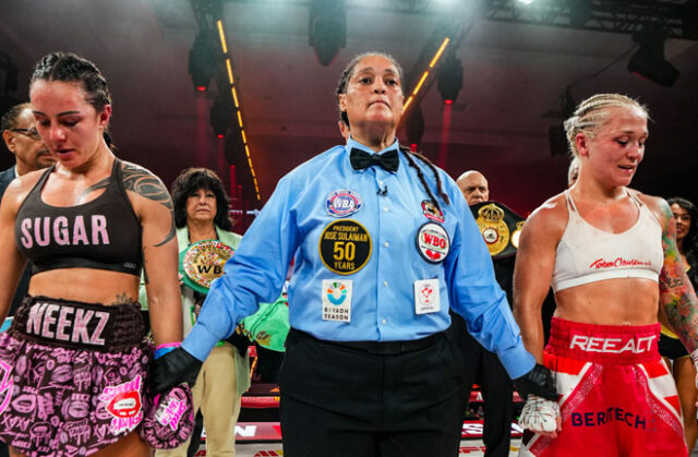 Dina Thorslund beat Johnson to become undisputed. Photo Credit: Harry Aaron / Most Valuable Promotions Dina Thorslund beat Johnson to become undisputed. Photo Credit: Harry Aaron / Most Valuable Promotions