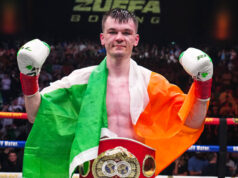 Aaron McKenna became the new IBF middleweight world champion Photo Credit: Zuffa Boxing